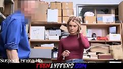 Emma hix busted shoplifting and fucks her way out of trouble
