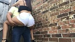 Tinder girl with huge ass gives me a public blowjob