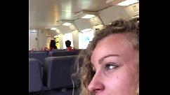 Angel emily public blowjob in the train and cumswallowing 