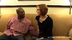 Tiny redhead mature gets fucked by a big black dick
