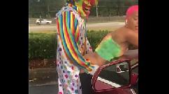 Gibby the clown fucks jasamine banks outside in broad daylight