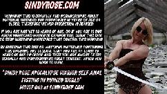 Sindy rose apocalypse warrior self anal fisting in ruined world