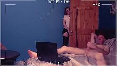 Scarlett caught spying on felix masturbating